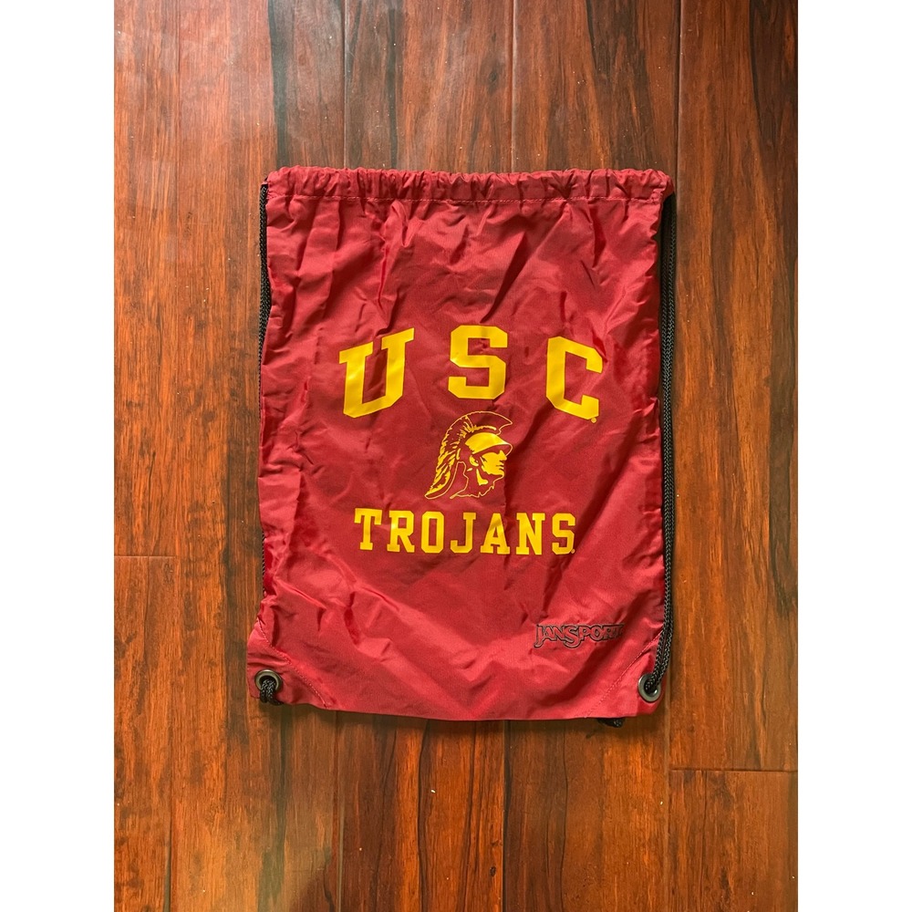 JanSport USC Trojans Cinch Bag Drawstring Backpack Maroon NCAA College Sport